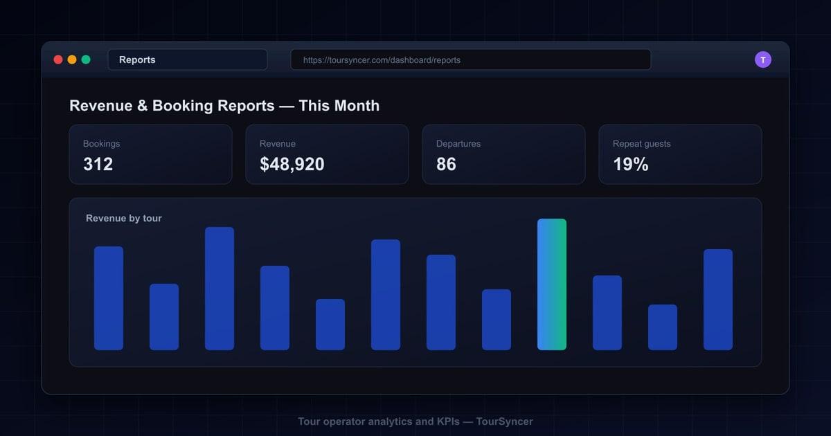 Tour Operator Analytics: KPIs to Check Weekly