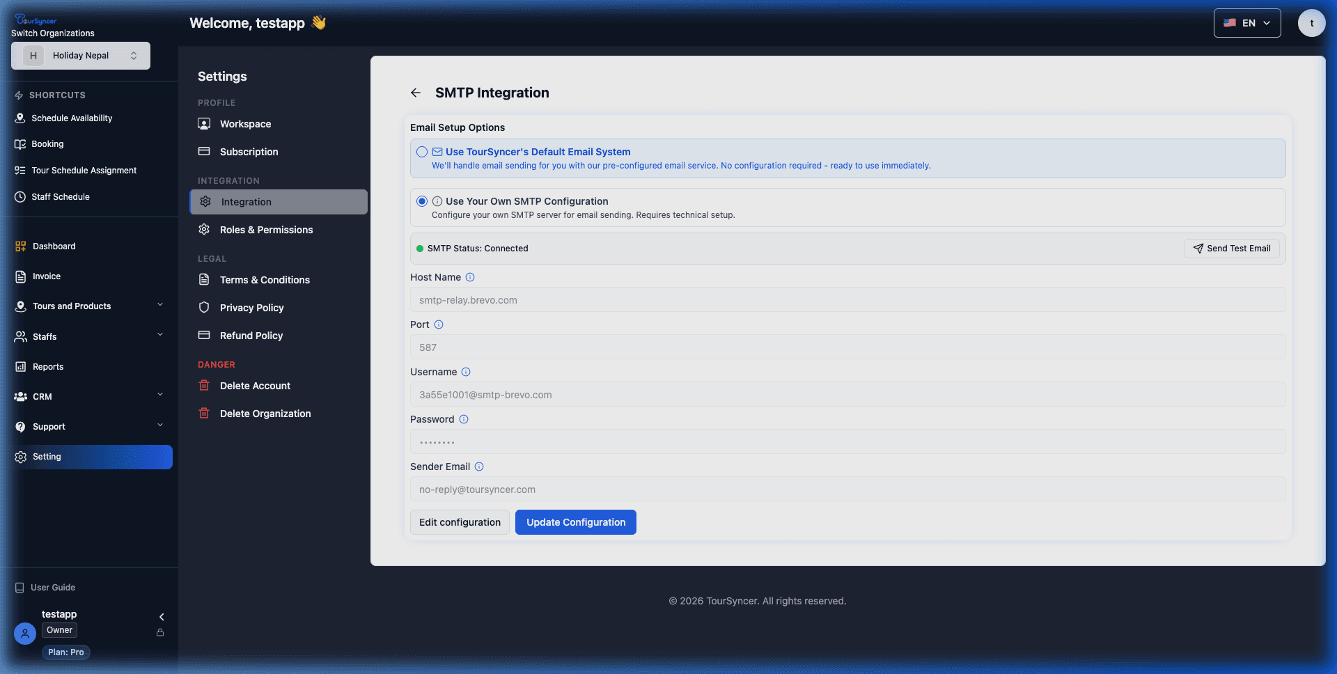 SMTP Configuration: Setting Up Your Email System screenshot
