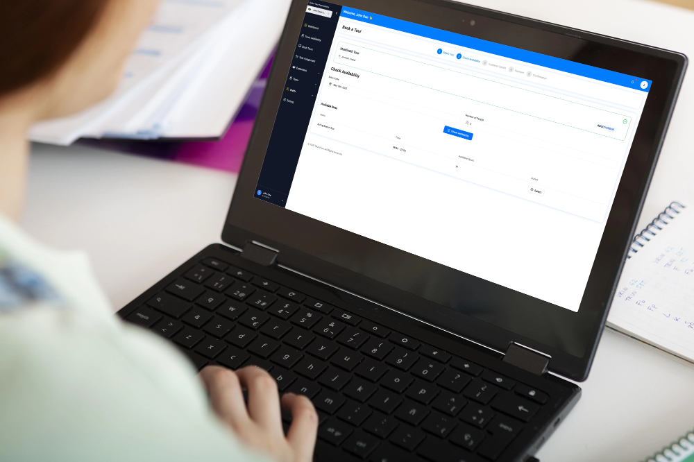 TourSyncer booking management calendar interface